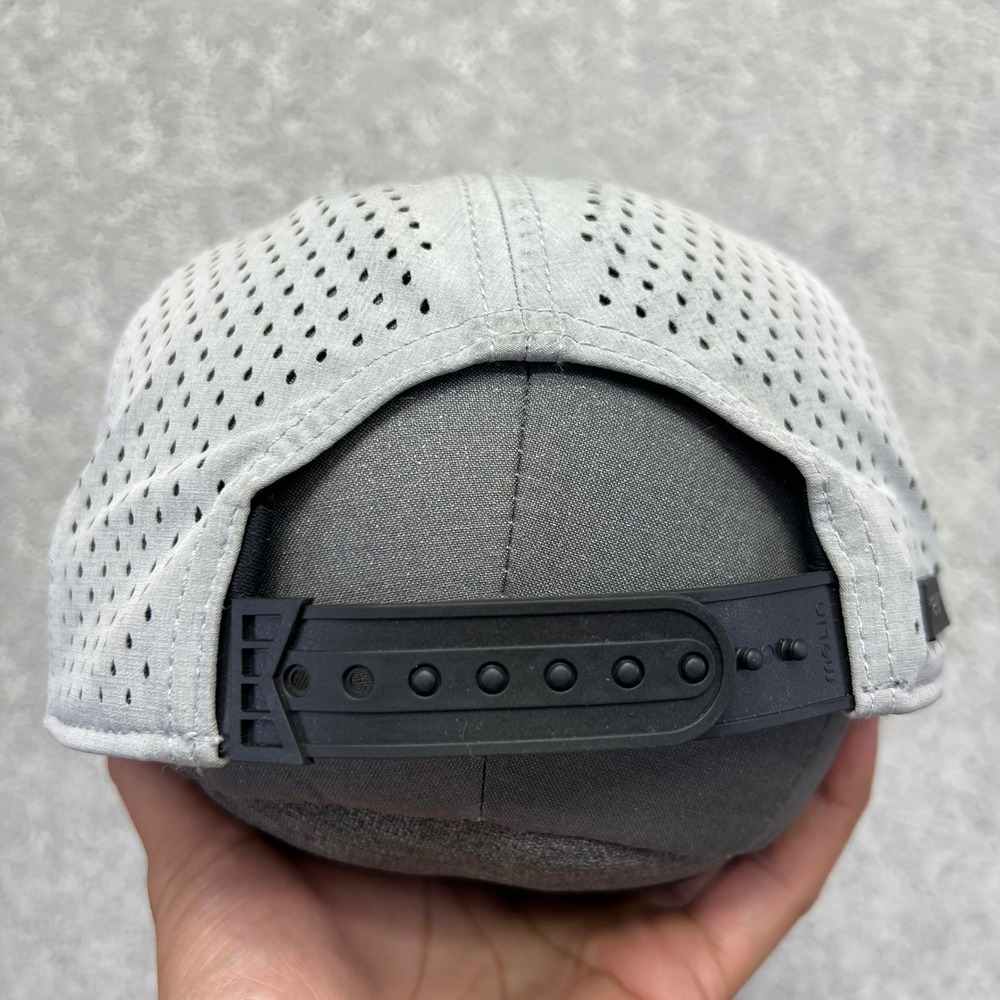 Melin Trenches Icon Hydro Snapback Hat Heather Grey Performance Golf 58cm - Picture 6 of 11